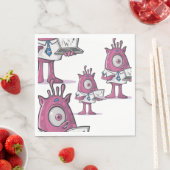 Funny Purple Accountant Monsters Paper  スタンダードランチョンナプキン (インサイチュ)