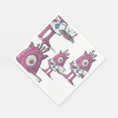 Funny Purple Accountant Monsters Paper  スタンダードランチョンナプキン (角)