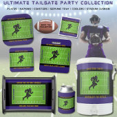 Funny Purple Football Game Day Coasters スクエアペーパーコースター