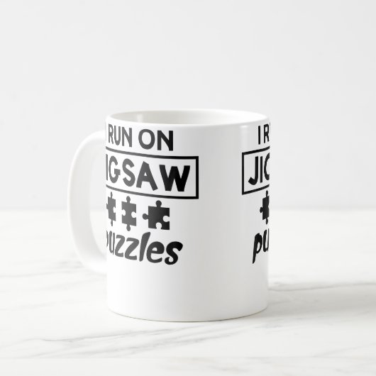 Funny Puzzle Lover コーヒーマグカップ (正面左)