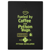Funny Python Developer – Fueled by Coffee bugs  クリップボード (裏面)