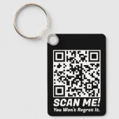 Funny QR Scan Me! Funny Regret Joke  キーホルダー (正面)