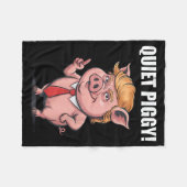 Funny Quiet Ggy  フリースブランケット (正面(横))