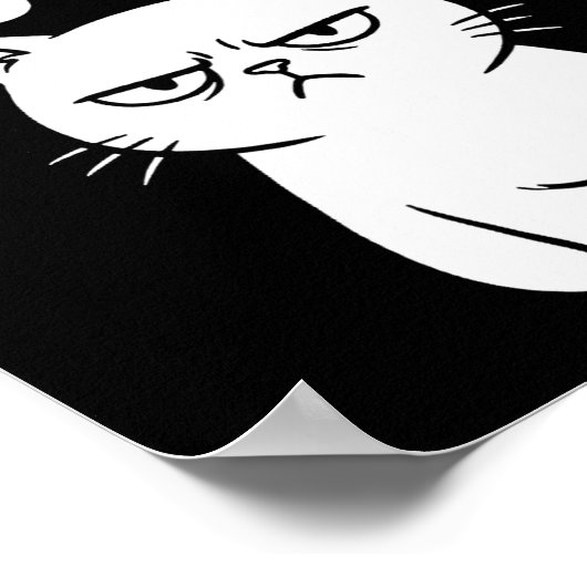 Funny Quietly Judging Sarcastic Crazy Cat Lover Gr ポスター (角)