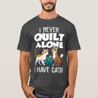 Funny Quilting Art for Men Women Cat Quilt Sewing  Tシャツ