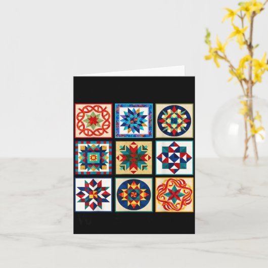 Funny Quilting Sewing Make A Quilt Patterns Quilte カード (黄色い花)