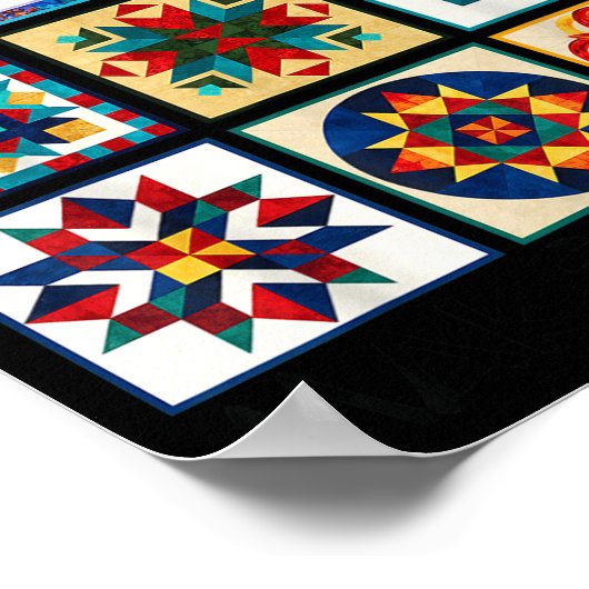 Funny Quilting Sewing Make A Quilt Patterns Quilte ポスター (角)