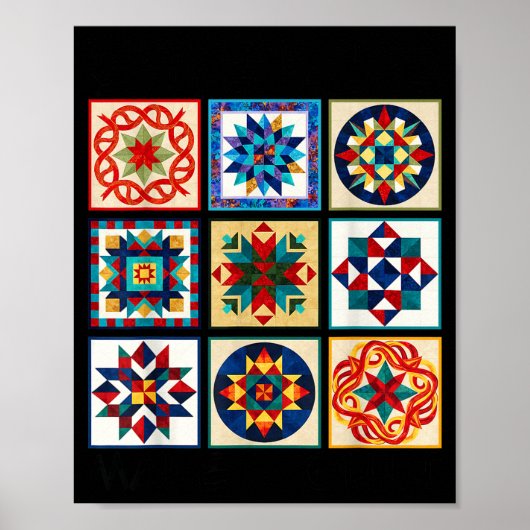 Funny Quilting Sewing Make A Quilt Patterns Quilte ポスター (正面)