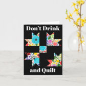 Funny Quilting Sewing Quilt Quilter Gift  カード (黄色い花)