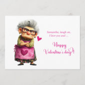 Funny Quirky Angry Lady Valentine’s Day Card シーズンカード (正面)