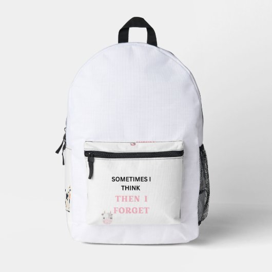 Funny Quote Backpack for Everyday Adventures プリントバックパック (正面)