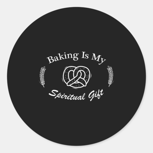 Funny Quote Baking Is My Sritual Gift For Pastry L ラウンドシール (正面)