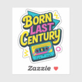 Funny Quote Born Last Century Cassette Tape シール (シート)