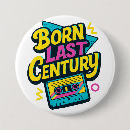 Funny Quote Born Last Century Cassette Tape 缶バッジ