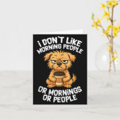 Funny Quote Coffee Sleepy Cute Dog Puppy Lover Gif カード (黄色い花)