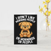 Funny Quote Coffee Sleepy Cute Dog Puppy Lover Gif カード (黄色い花)