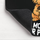 Funny Quote Coffee Sleepy Cute Dog Puppy Lover Gif マウスパッド (コーナー)