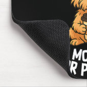 Funny Quote Coffee Sleepy Cute Dog Puppy Lover Gif マウスパッド (コーナー)