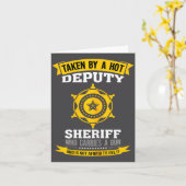 Funny Quote Deputy Sheriff Wife  カード (黄色い花)