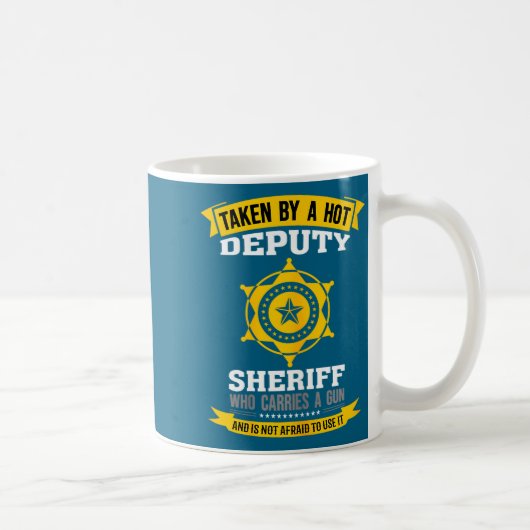 Funny Quote Deputy Sheriff Wife  コーヒーマグカップ (右)