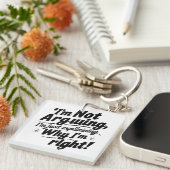 Funny Quote Design – I'm Not Arguing, I'm Just Exp キーホルダー (正面右)