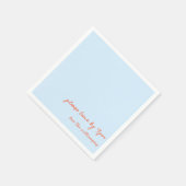 Funny Quote Early Bed Introvert Humor Custom Blue スタンダードカクテルナプキン (角)