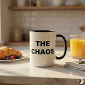 Funny Quote Embrace The Chaos Two-Tone マグカップ