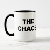 Funny Quote Embrace The Chaos Two-Tone マグカップ (左)