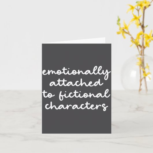 Funny Quote For Book Lovers Modern Script カード (黄色い花)