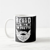 Funny Quote Gift For Bearded Men And Beard Lovers コーヒーマグカップ (左)