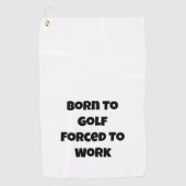 Funny Quote Golfing ゴルフタオル (正面)