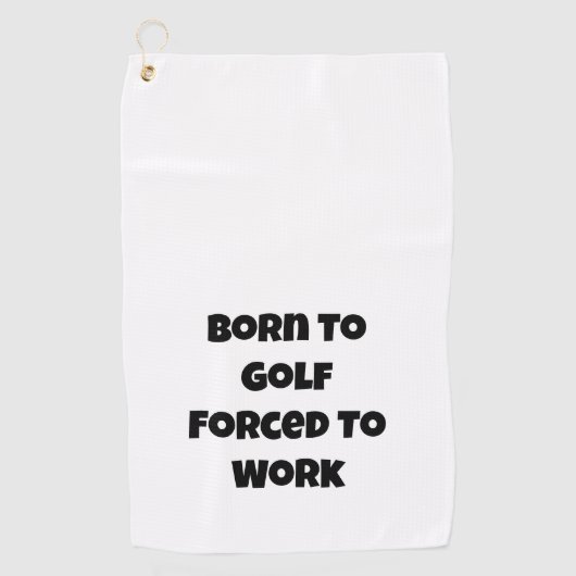 Funny Quote Golfing ゴルフタオル (正面)