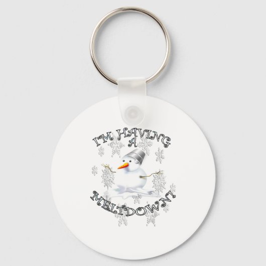 Funny Quote I'm Having A Meltdown Design Snowman キーホルダー (正面)