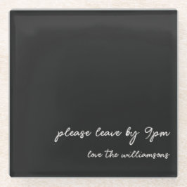 Funny Quote Introvert Humor Custom Black White ガラスコースター