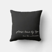 Funny Quote Introvert Humor Custom Black White クッション (裏面)