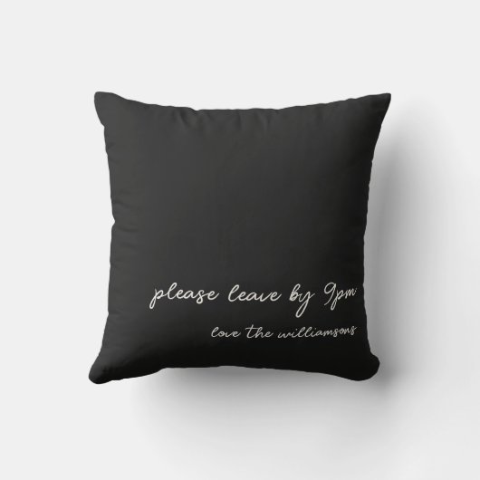 Funny Quote Introvert Humor Custom Black White クッション (裏面)
