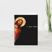 Funny Quote Jesus Meme I Saw That Christian Gift  カード (正面)