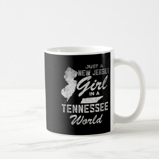 Funny Quote Just A New Jersey Girl In A Tennessee  コーヒーマグカップ (右)