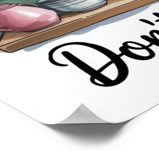 Funny Quote Kitchen ポスター (角)