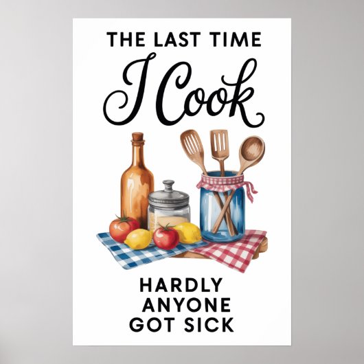 Funny Quote Kitchen ポスター (正面)