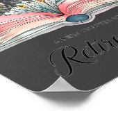 Funny Quote New Chapter Begins Retired 2025 Floral ポスター (角)