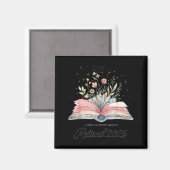 Funny Quote New Chapter Begins Retired 2025 Floral マグネット (正面/裏面)