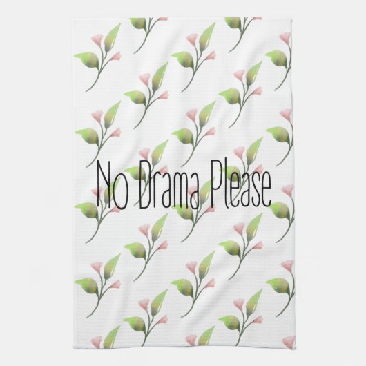 Funny Quote No Drama Please Decor For Home キッチンタオル (縦)