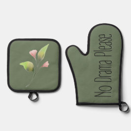 Funny Quote No Drama Please Decor For Home 鍋つかみ&鍋敷きセット