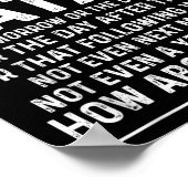 Funny Quote Nope Not Today Satan Never Graphic  ポスター (角)