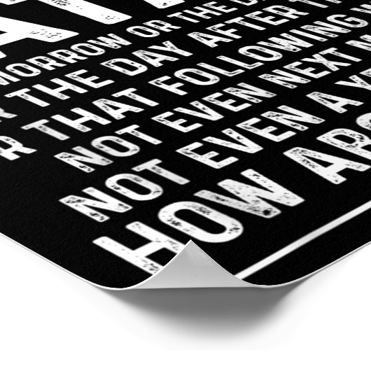 Funny Quote Nope Not Today Satan Never Graphic  ポスター (角)