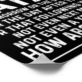 Funny Quote Nope Not Today Satan Never Graphic Lon ポスター (角)