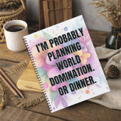 Funny Quote Playful Watercolor Floral ノートブック