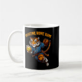 Funny Quote Roaring Home Run Ball Retro Tiger Love コーヒーマグカップ (左)