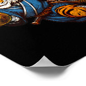 Funny Quote Roaring Home Run Ball Retro Tiger Love ポスター (角)